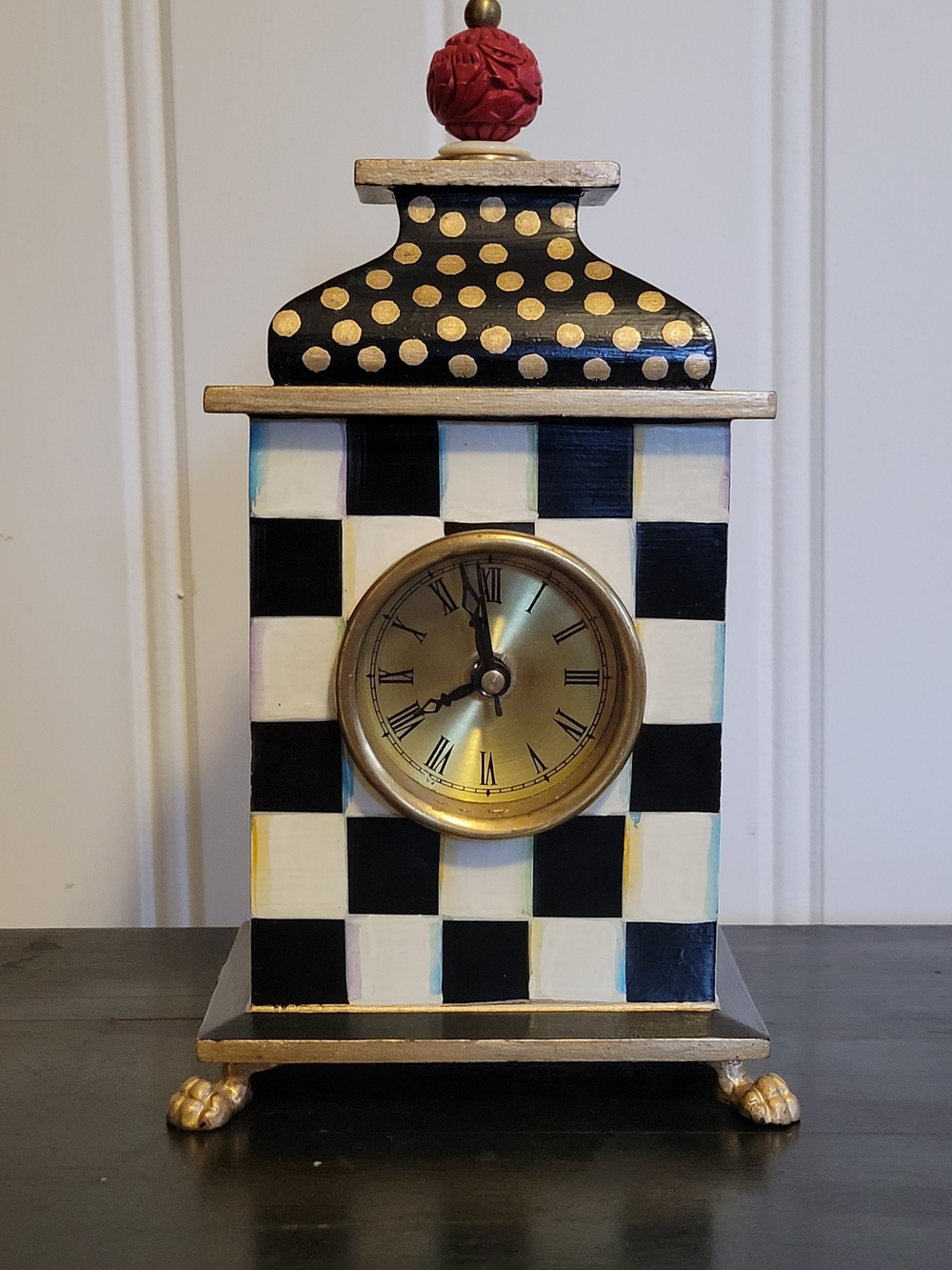 MacKenzie -Childs Courtly Check Desk Clock